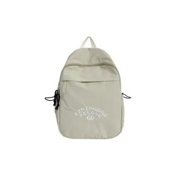 AIBAG Composite Cloth Backpack Unisex Ecru/Gray/Pink/Light Blue