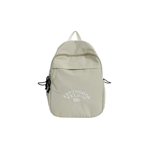 AIBAG Composite Cloth Backpack Unisex Ecru/Gray/Pink/Light Blue