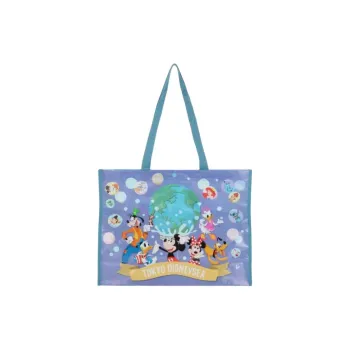 Disney Pattern Tote Bag, Shopping Bag, Handbag, Shoulder Bag Small Size Women's Blue