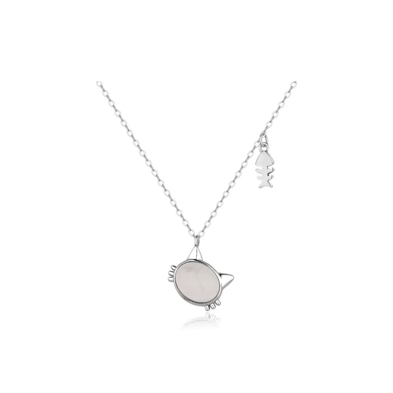 KLFOOK Chalcedony Jade Necklaces Unisex-0