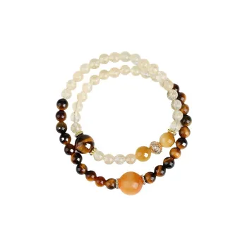 CARAT'S DIARY Tiger's Eye Stone Bracelets Unisex