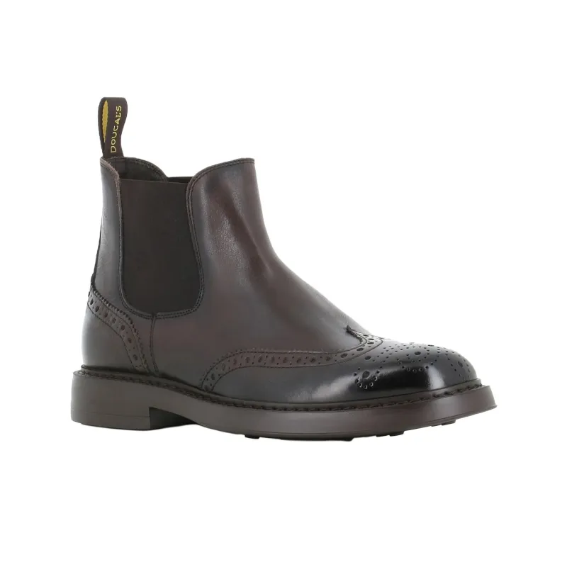 DOUCAL'S Perforated Embellished Ankle Boots-2