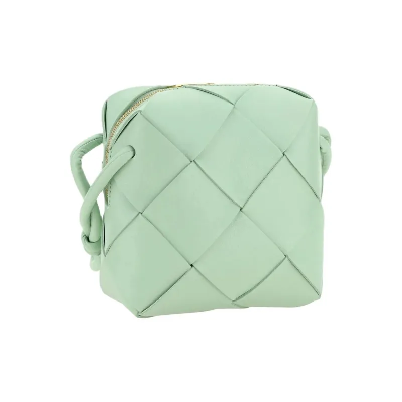 Bottega Veneta CASSETTE Sheepskin Shoulder Bag Mini Women's Mint Green-1
