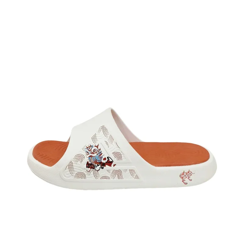PEAK State Pole Guochuang Slippers Slip Resistant Odor Resistant Abrasion Resistant Slide Slippers Men's White Red-0