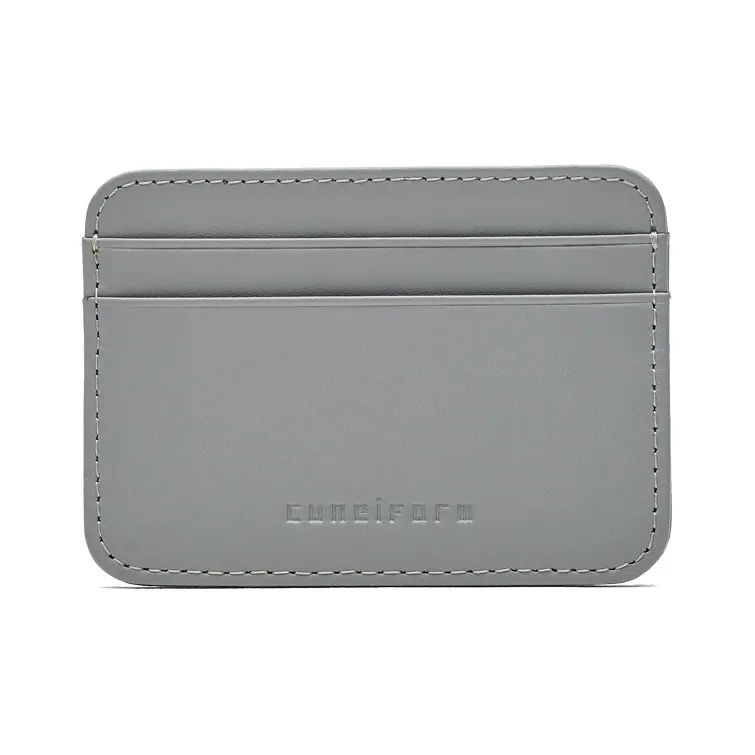 Cuneiform Cow Leather Card Holder Unisex Multicolor-1