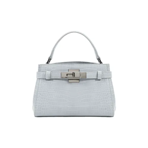 Jade En Plus PU Handbag Medium Size Women's Clearwater Blue/Soft Pink/Elegant Black/Soft White