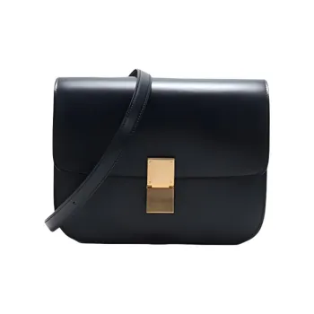 CELINE Classic Bo Cow Leather Cor Block Bag Crossbody Bag Shoulder Bag Medium Size Women's Dark Marine