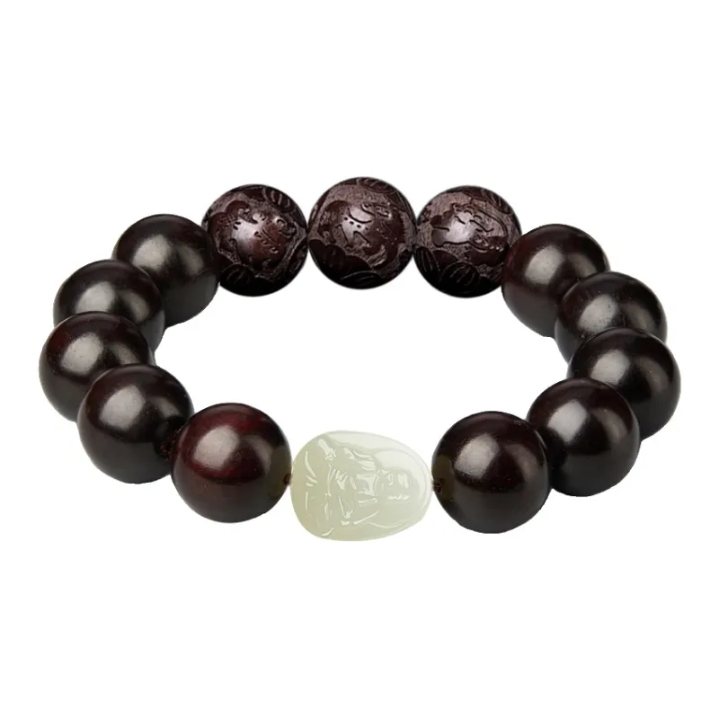 SGE Small Leaf Red Sandalwood Bracelets Unisex-14