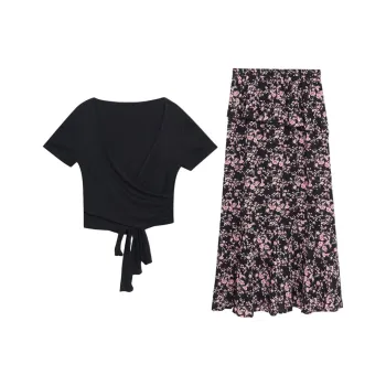 DOKZB Two Piece Skirt Sets Women's