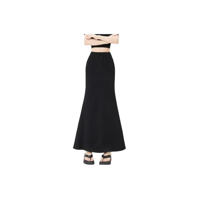 Flowers In Water Casual Long Skirt Women's-4