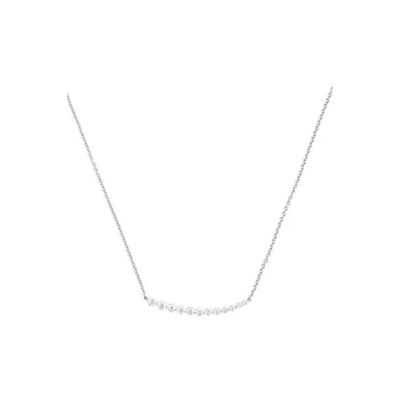 Anita Ko 18kt White Gold Graduated Diamond Necklace-1