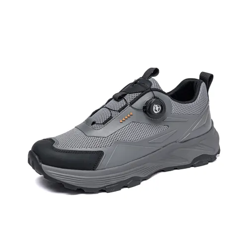TELENT Cushioning Coverage Low Top Racing Physical Fitness Test Physical Exam Running Shoes Men's Gray