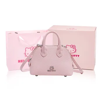 MESUCA &Sanrio Hello Kitty Collaboration Kitty Series PU Shoulder Bag, Crossbody Bag, Handbag Women's Pink/Yellow