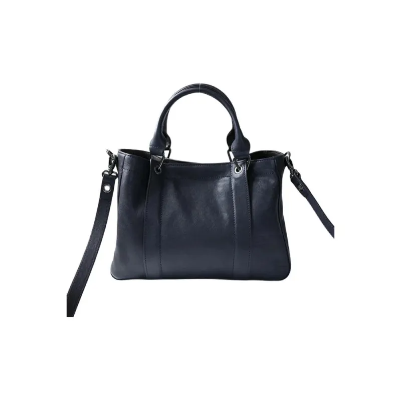 LONGCHAMP Leather Tote Bag, Shopping Bag, Shoulder Bag, Crossbody Bag, Handbag Women's Marine Blue-1