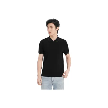 LESS IS MORE Polo Shirt Men's Black