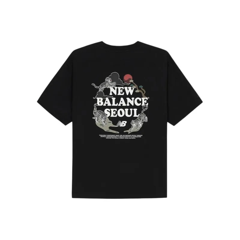New Balance SEMI OVER FIT T Shirt Unisex Black-1