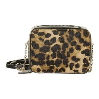 Furla Leather Portable Crossbody Bag Shoulder Bag Women's Yellow & Black
