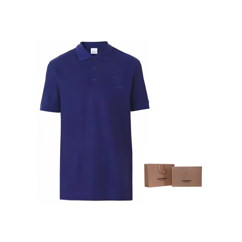 Burberry Letter Graphic Cotton Pique Polo Shirt-3