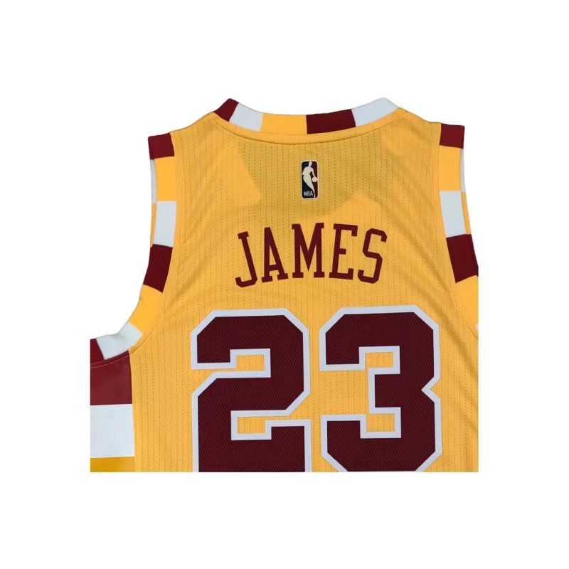 Adidas x NBA James Cavaliers Basketball Jersey Unisex Yellow-3