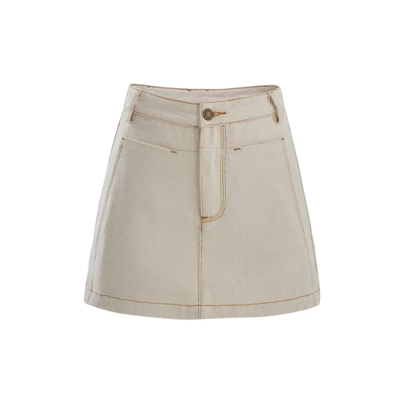 Rose Denim Short Skirts Women's-5