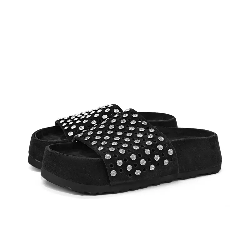 KMD EVA Rhinestone Quiet Slide Slippers Women's-1