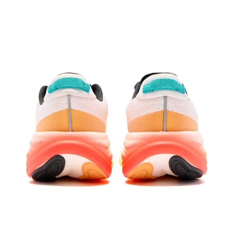 QIAODAN Chi Pro Anti Slip Wear Resistant Low Top Casual Racing Running Shoes Men's White Orange-3