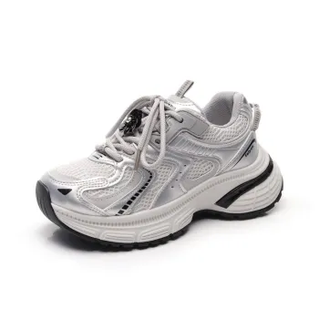 Feiyue Girly Heart Series Anti Slip And Wear Resistant Height Increasing Low Top Casual Shoes Women's Silver