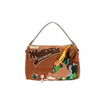 BILING PU One Shoulder Handbag Large Size Women's Caramel