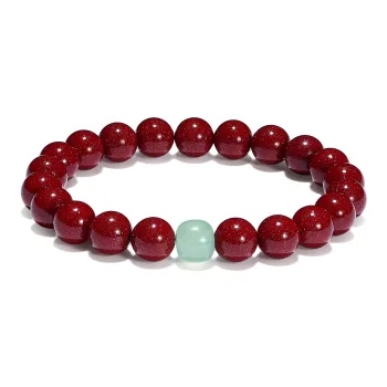 PUTUOSHANWENCHUANG Synthetic/Artificial Cinnabar Bracelets Unisex