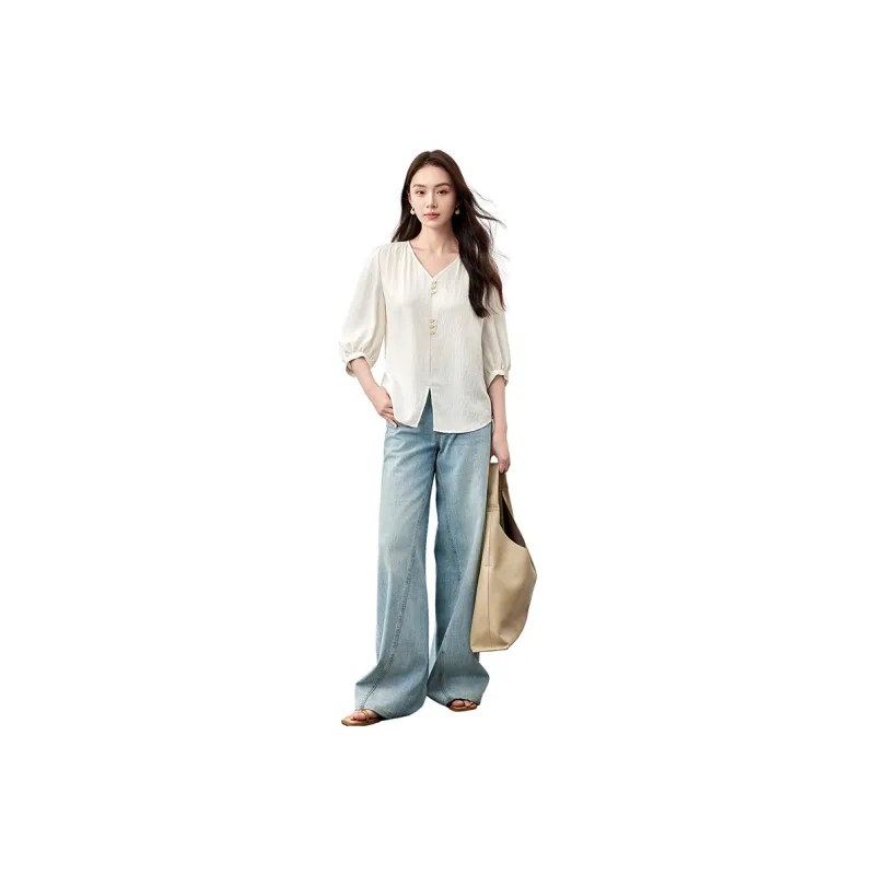 SENTUBILA Shirts Women's Light Apricot-2