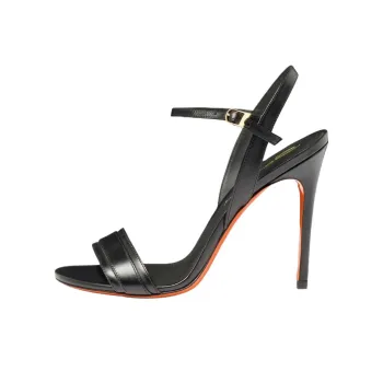 Santoni One Strap Sandals 10.5cm Women's Black