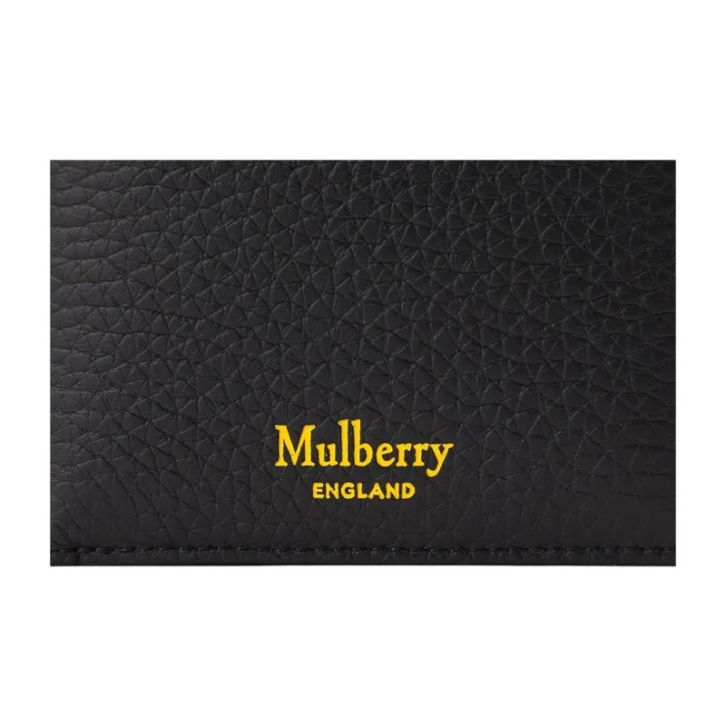 Mulberry Leather Wallet Men's Black & Yellow-6