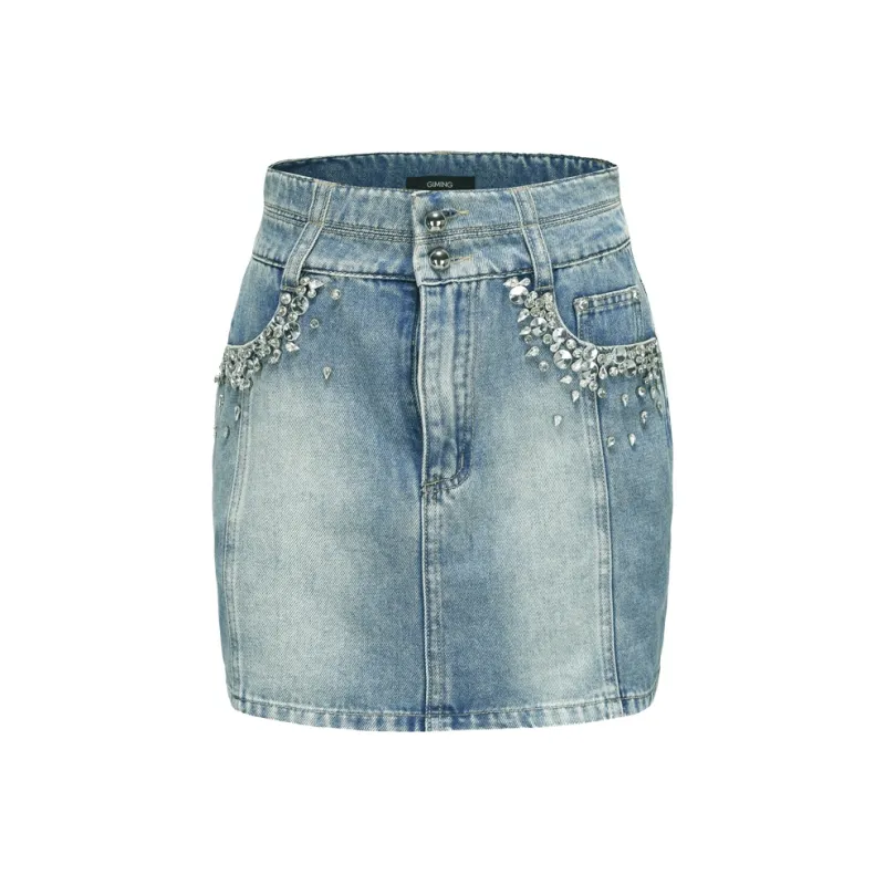 GIMING Denim Short Skirts Women's-0