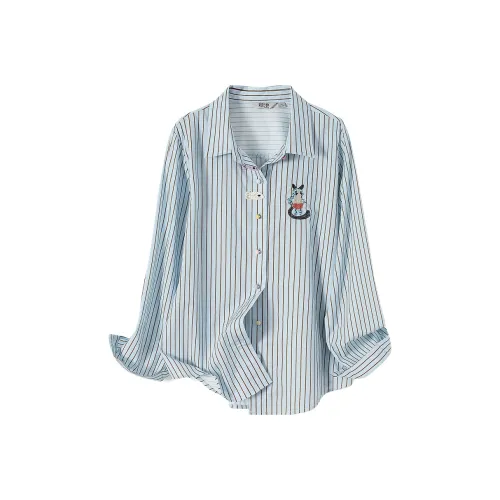 TOUCH Shirt Women's Blue Base With Stripes