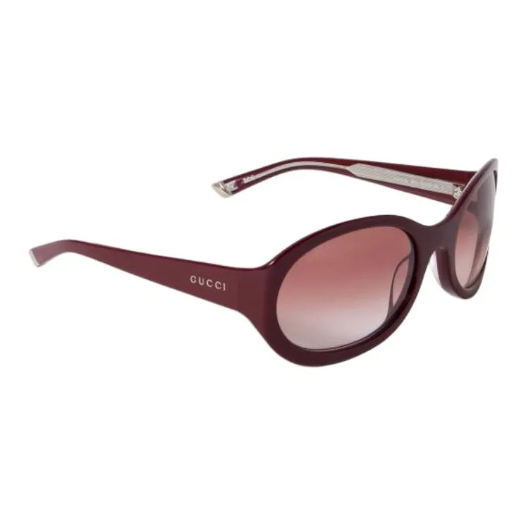 GUCCI Acetate Irregular Shape Sunglasses Unisex Red-1