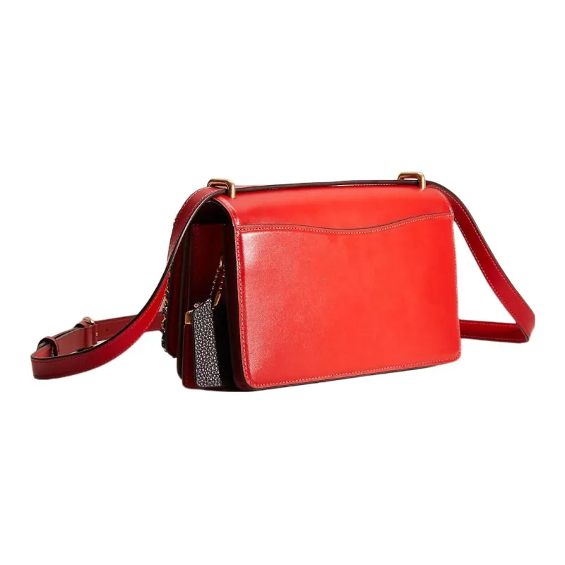 COACH Bandit Calfskin Envelope Bag Crossbody Bag Shoulder Bag Women's Red-1