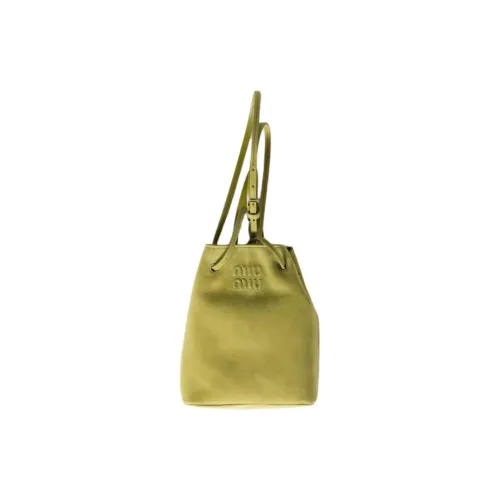 MIU MIU Sheepskin Shoulder Bag Women's Olive Green