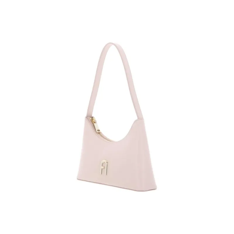 Furla Diamante Leather Shoulder Bag Mini Women's Pink-1