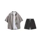 Light Coffee+Black Shorts