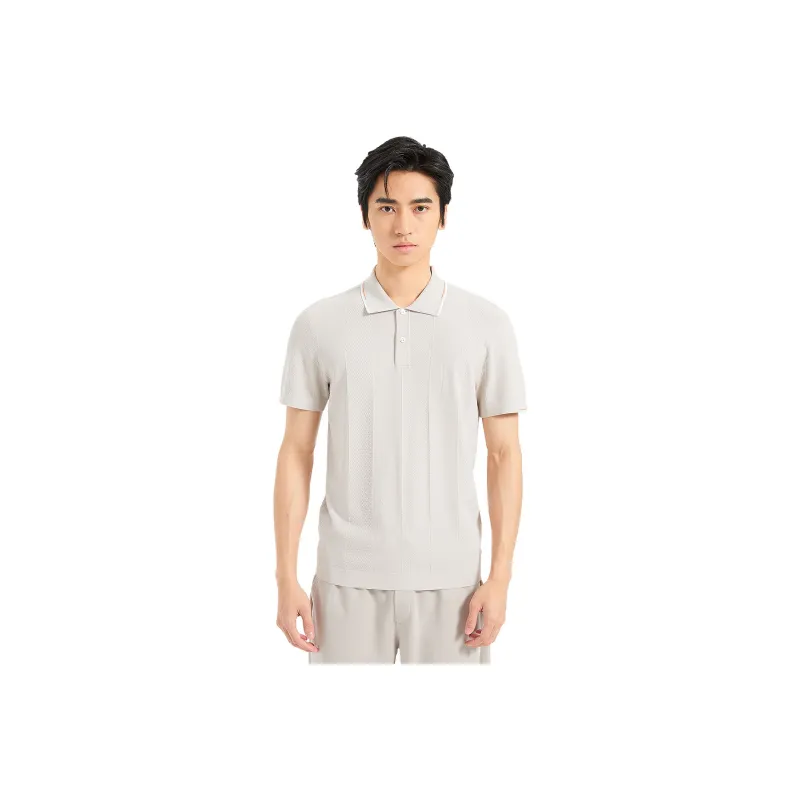 LESS IS MORE Polo Shirt Men's Khaki Gray-0