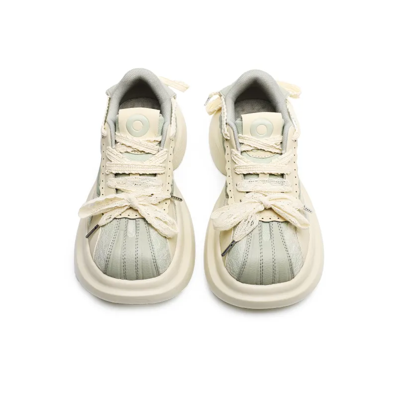 Hong Kong Meng Slip Resistant, Abrasion Resistant, Breathable Low Top Skateboard Shoes Women's Mint Green-3