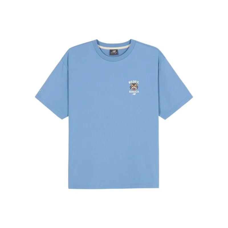 New Balance SEMI OVER FIT T Shirt Unisex Light Blue-0