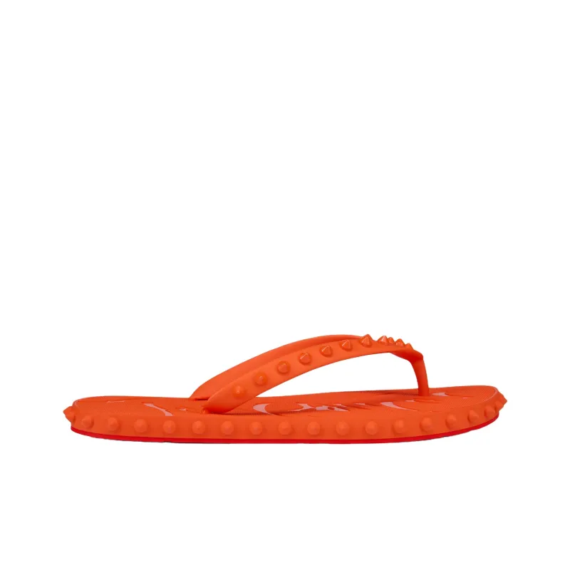 CL LUBOTING Loubi Flip Flops Women's Orange-1