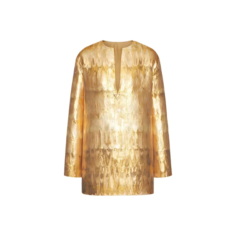 Valentino Long-Sleeved Dresses Women's Gold-0