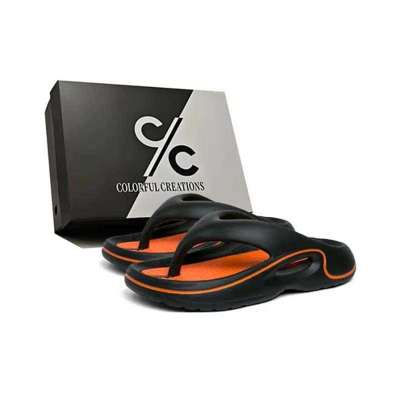 Colorful Creations EVA Slip Resistant Abrasion Resistant Quiet Flip Flops Men's-6