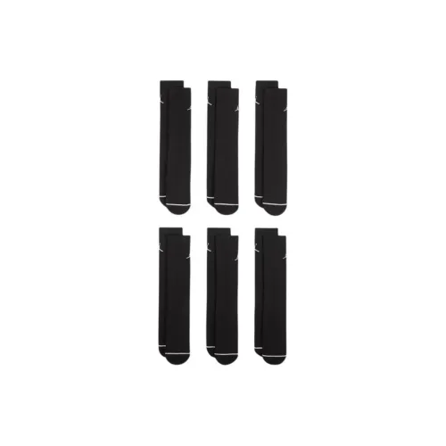 Jordan SS25 Mid Calf Socks Unisex 6 Pack Black