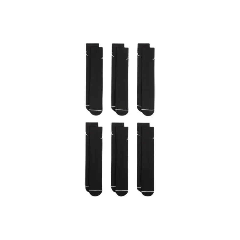 Jordan SS25 Mid Calf Socks Unisex 6 Pack Black-0