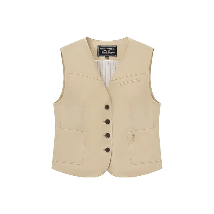 Teenie Weenie Vests Women's Khaki-0
