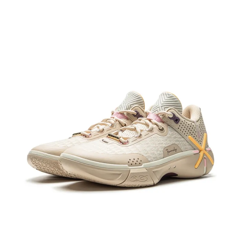 LINING Wode Phantom 6 Basketball Shoes Men Low Top Dusty Khaki/Ecru-2