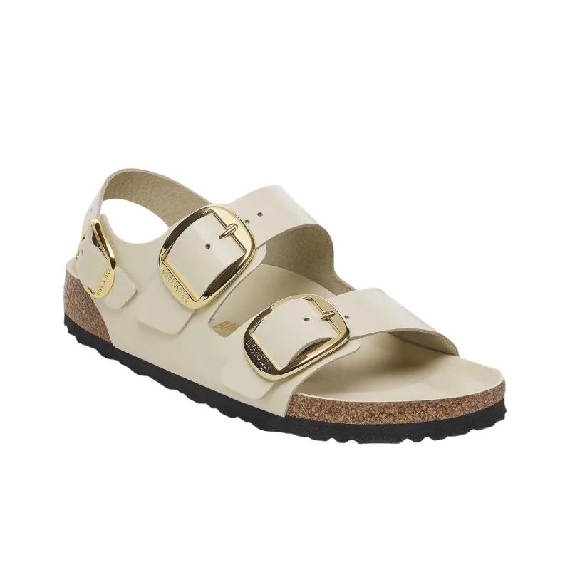 Birkenstock Milano Big Buckle Beach Sandals Women's Ecru Regular Loose Fit-1